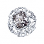 Кольцо из серебра вставка фианит, Swarovski SOKOLOV 94011944