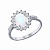 Кольцо из серебра вставка Фманит, опал синт. SOKOLOV 94011765